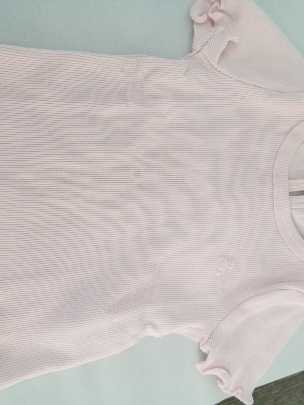 Baby Gap Baby Girls Pink Ribbed Ruffle Top & Flare Pants Set 6-12M NWT - Picture 2 of 12